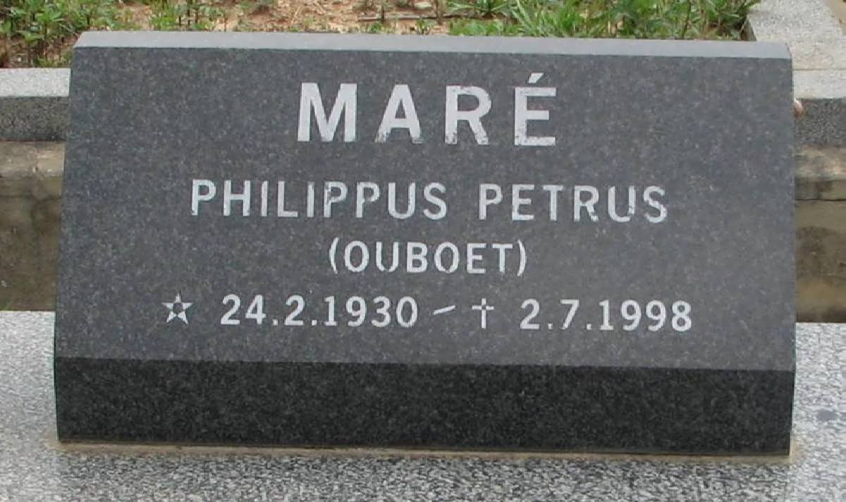 MARE Philippus Petrus 1930-1998