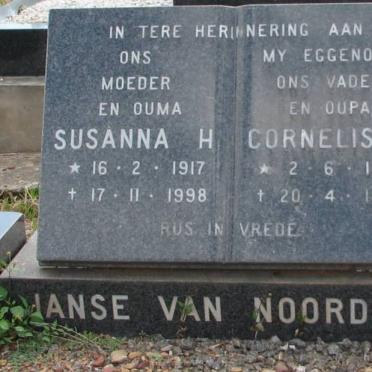NOORDWYK Cornelis J., janse van 1914-1979 &amp; Susanna H. 1917-1998