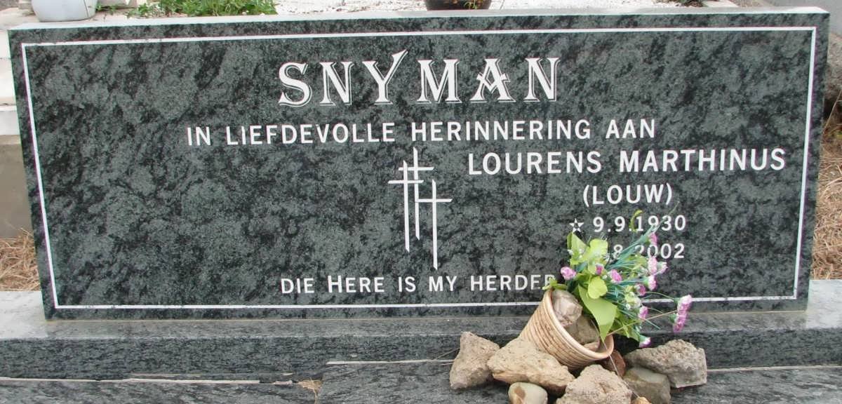 SNYMAN Lourens Marthinus 1930-2002
