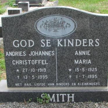 SMITH Andries Johannes Christoffel 1919-1995 &amp; Annie Maria 1925-1995
