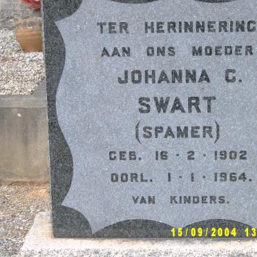 SWART Johanna C. nee SPAMER 1902-1964