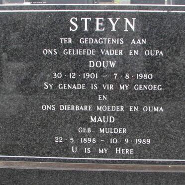 STEYN Douw 1901-1980 &amp; Maud MULDER 1898-1989