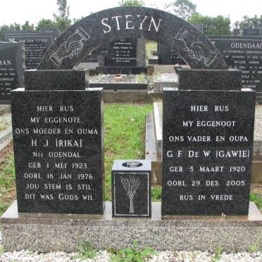 STEYN G.F. de W. 1920-2005 &amp; H.J. ODENDAL 1923-1976