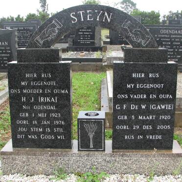 STEYN G.F. de W. 1920-2005 &amp; H.J. ODENDAL 1923-1976