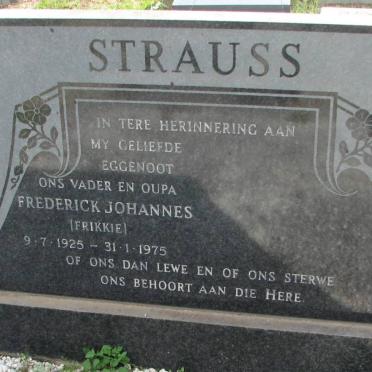STRAUSS Frederick Johannes 1925-1975