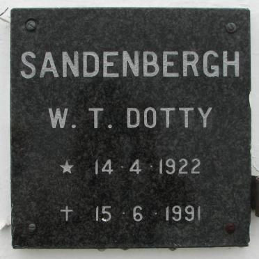 SANDENBERGH W.T. Dotty 1922-1991