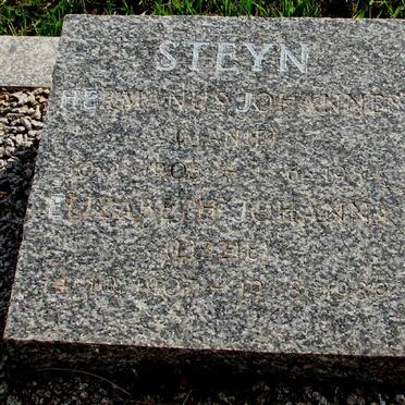 STEYN Hermanus Johannes 1903-198? &amp; Elizabeth Johanna 1907-1989