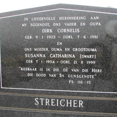 STREICHER Dirk Cornelis 1903-1981 &amp; Susanna Catharina SWART 1904-1999