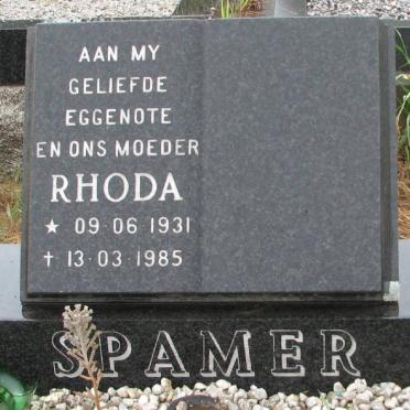 SPAMER Rhoda 1931-1985