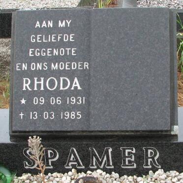 SPAMER Rhoda 1931-1985