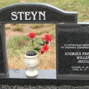 STEYN Andries Frederick Willem 1922-2008