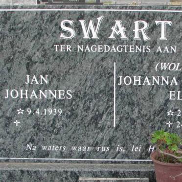 SWART Jan Johannes 1939- &amp; Johanna Wilhelmina Elmien WOLFAARDT 1941-2003