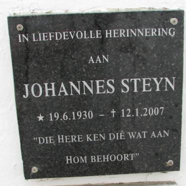 STEYN Johannes 1930-2007