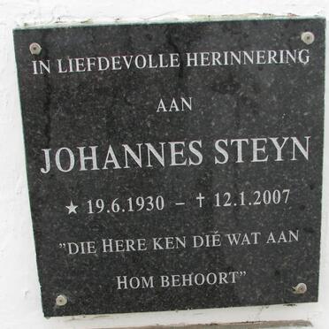 STEYN Johannes 1930-2007