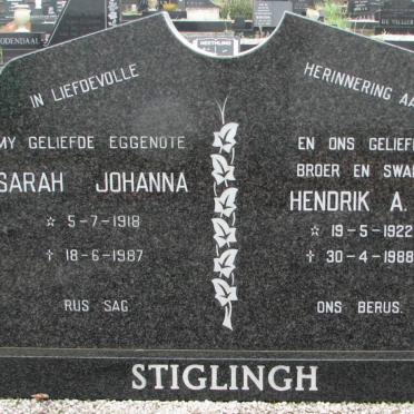 STIGLINGH Hendrik A.C. 1922-1988 &amp; Sarah Johanna 1918-1987