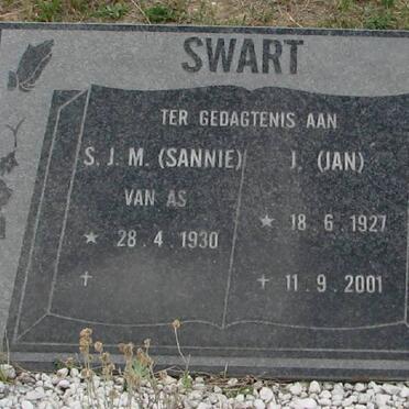 SWART J. 1927-2001 &amp; S.J.M. VAN AS 1930-