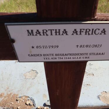 AFRICA Martha 1939-2023
