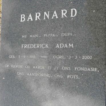 BARNARD Frederick Adam 1918-2000
