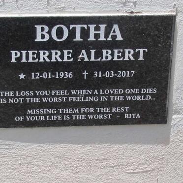 BOTHA Pierre Albert 1936-2017