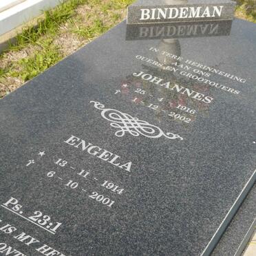BINDEMAN Johannes 1916-2002 &amp; Engela 1914-2001