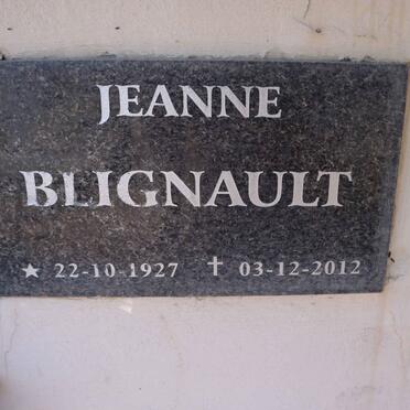 BLIGNAULT Jeanne 1927-2012