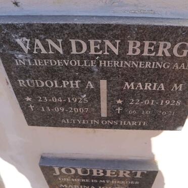 BERG Rudolph A., van den 1925-2007 & Maria M. 1928-2021