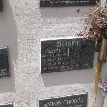 BOSEL Adel nee ENGELBRECHT 1977-2016