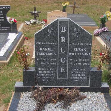 BRUCE Karel Frederick 1940-2016 &amp; Susan Wilhelmina 1935-2016