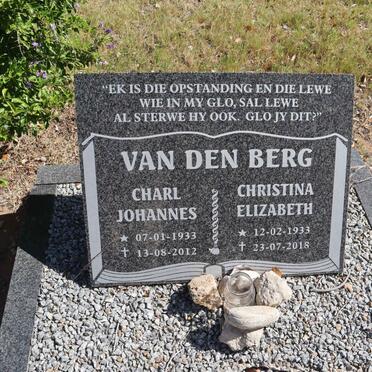 BERG Charl Johannes, van den 1933-2012 & Christina Elizabeth 1933-2018