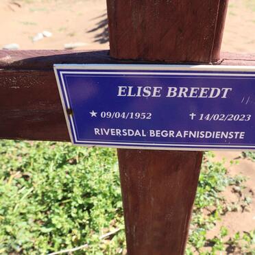 BREEDT Elise 1952-2023