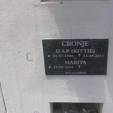 CRONJE D.S.P. 1940-2015 :: CRONJE Marita 1946-