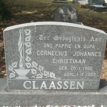 CLAASSEN Cornelius Johannes Christiaan 1900-1989