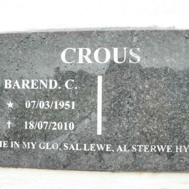 CROUS Barend C.  1951-2010
