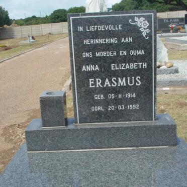 ERASMUS Anna Elizabeth 1914-1992