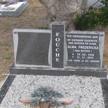 FOUCHE Alma Fredericka nee BOTHA 1938-2015