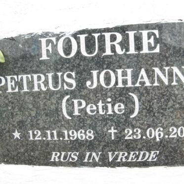 FOURIE Petrus Johannes 1968-2001