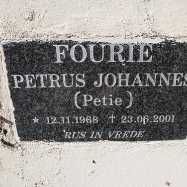 FOURIE Petrus Johannes 1968-2001