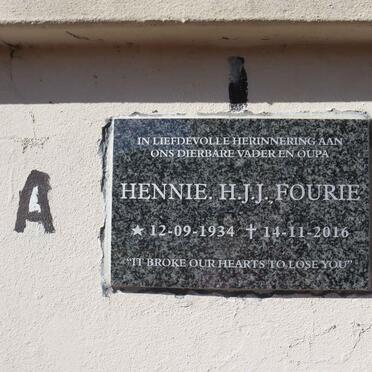 FOURIE H.J.J. 1934-2016