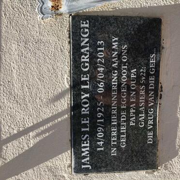GRANGE James le Roy, le 1925-2013