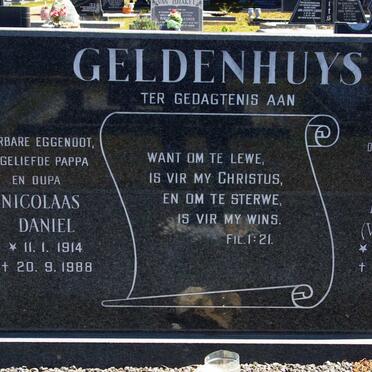 GELDENHUYS Nicolaas Daniel 1914-1988 &amp; Marthé VORSTER 1916-2015