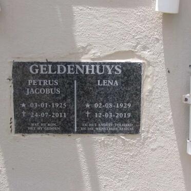 GELDENHUYS Petrus Jacobus 1925-2011 &amp; Lena 1929-2019