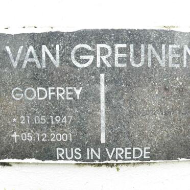 GREUNEN Godfrey, van 1947-2001