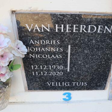 HEERDEN Andries Johannes Nicolaas, van 1930-2020