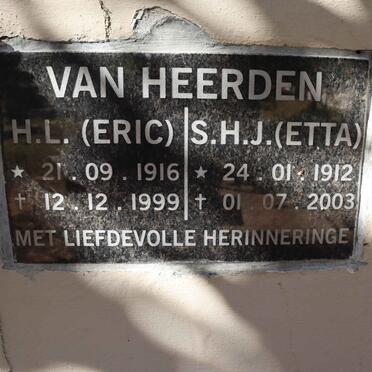 HEERDEN H.L., van 1916-1999 & S.H.J 1912-2003