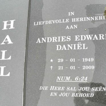 HALL Andries Edward Daniël 1949-2009