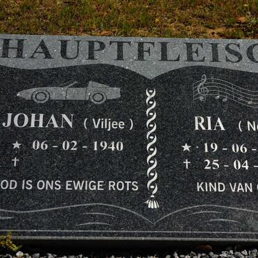 HAUPTFLEISCH Johan 1940- &amp; Ria NEL 1939-2010