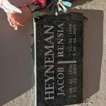 HEYNEMAN Jacob 1930-2005 &amp; Rensia 1934-2015