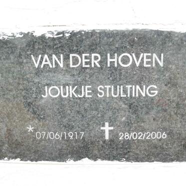 HOVEN Joukje Stulting, van der 1917-2006