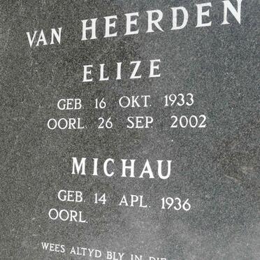 HEERDEN Michau, van 1936- &amp; Elize 1933-2002