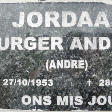 JORDAAN Burger Andries 1953-2004